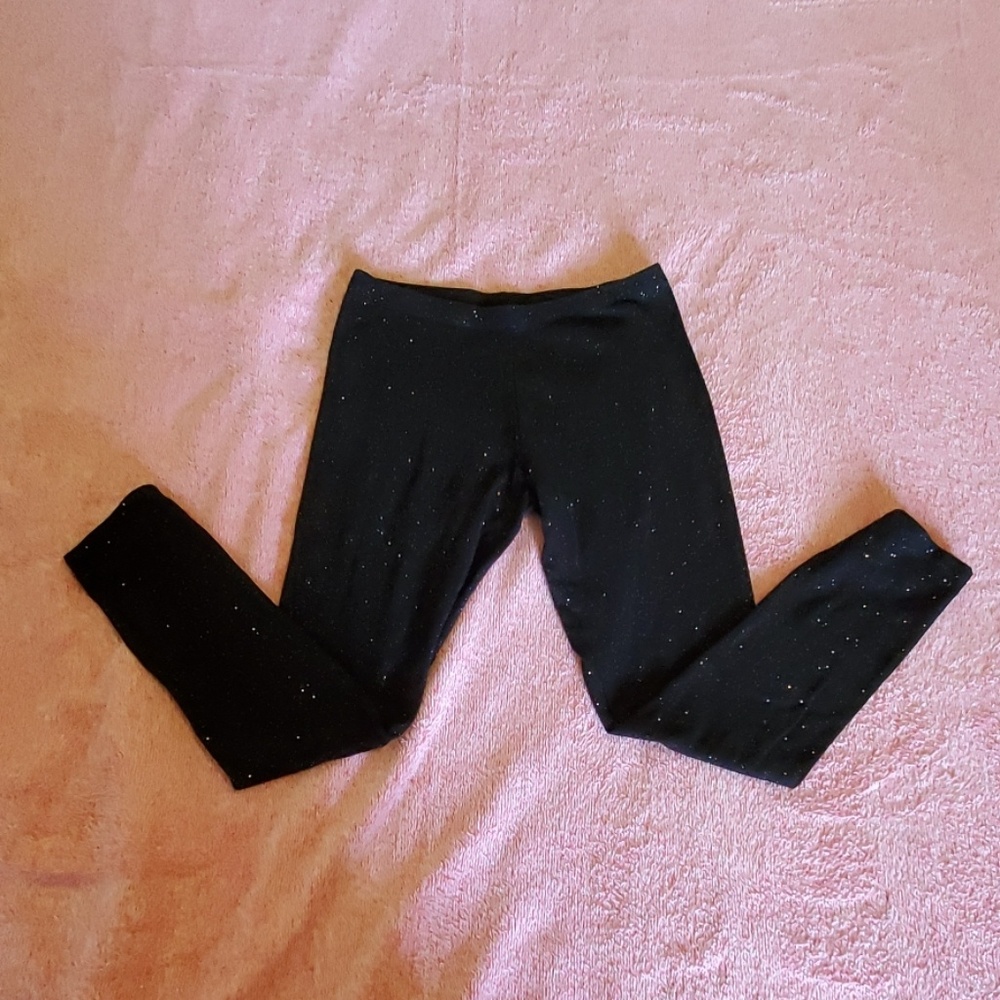Faded Glory Glitter Leggings - Girls Large